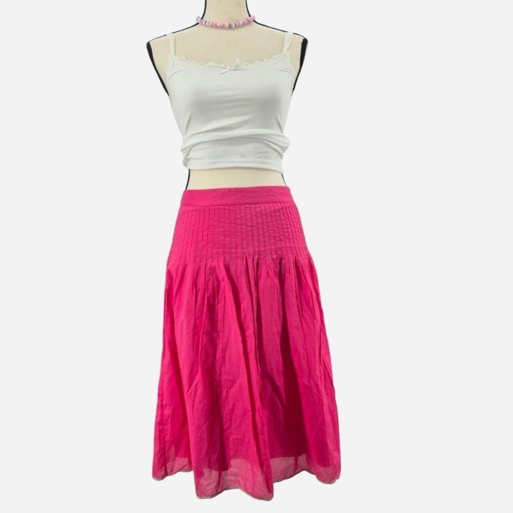 Y2K Jcrew Pink Cotton midi skirt
